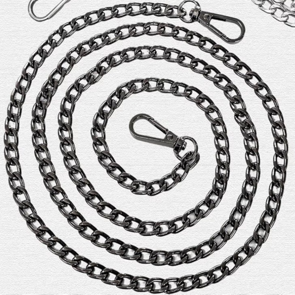 47” Gunmetal Black Long Chain Strap